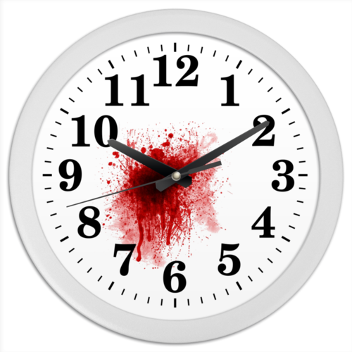 Заказать часы для офиса в Москве. Часы круглые из пластика Время лечит от sve - готовые дизайны и нанесение принтов.