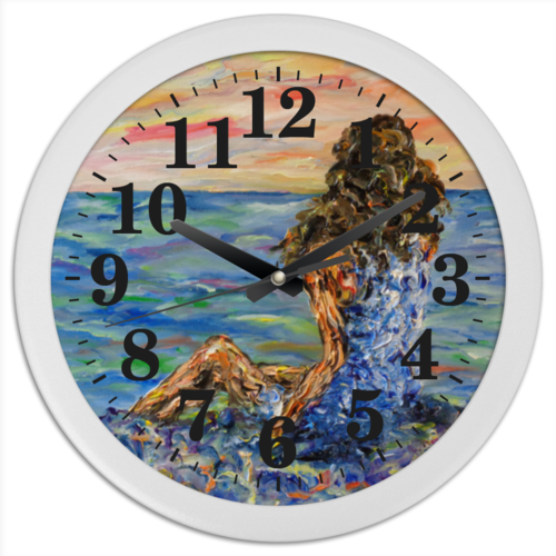 Заказать часы для офиса в Москве. Часы круглые из пластика Ассоль от rikart - готовые дизайны и нанесение принтов.