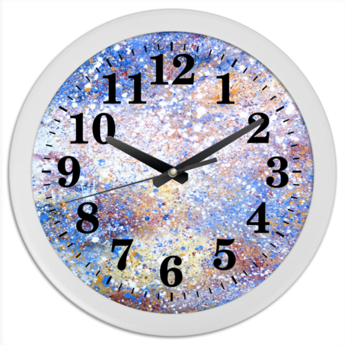 Заказать часы для офиса в Москве. Часы круглые из пластика Магелланово облако 2 от Люся Чарская - готовые дизайны и нанесение принтов.