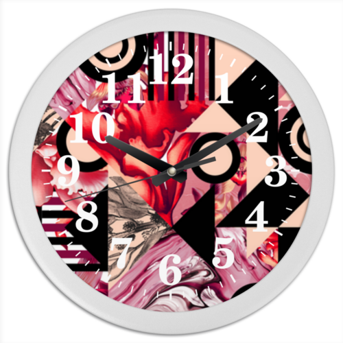Заказать часы для офиса в Москве. Часы круглые из пластика Авторский стиль от mimiart  - готовые дизайны и нанесение принтов.