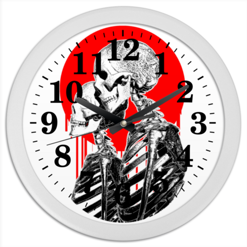 Заказать часы для офиса в Москве. Часы круглые из пластика До самого конца от Дана Столыпина - готовые дизайны и нанесение принтов.