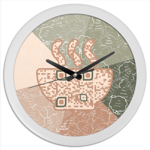 Заказать часы для офиса в Москве. Часы круглые из пластика Горячее блюдо на фоне АПВ 6.1.5 от Валерий Психовирусофф - готовые дизайны и нанесение принтов.