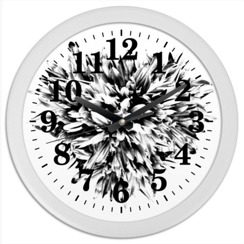 Заказать часы для офиса в Москве. Часы круглые из пластика Черно-белая классика от Ольга Богуславская - готовые дизайны и нанесение принтов.