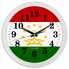 Заказать часы для офиса в Москве. Часы круглые из пластика Флаг Таджикистана от TAJLIFE - готовые дизайны и нанесение принтов.