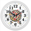 Заказать часы для офиса в Москве. Часы круглые из пластика Пицца от evragka  - готовые дизайны и нанесение принтов.