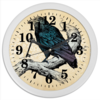 Заказать часы для офиса в Москве. Часы круглые из пластика птица ворон  от Анатолий Холодов - готовые дизайны и нанесение принтов.