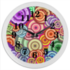 Заказать часы для офиса в Москве. Часы круглые из пластика Цветные круги от BeliySlon - готовые дизайны и нанесение принтов.
