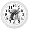Заказать часы для офиса в Москве. Часы круглые из пластика "Пересечение" от lelorra - готовые дизайны и нанесение принтов.