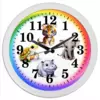 Заказать часы для офиса в Москве. Часы круглые из пластика Зверушки игрушки от Наталья - готовые дизайны и нанесение принтов.