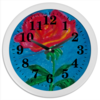 Заказать часы для офиса в Москве. Часы круглые из пластика Алая роза от mrs-snit@yandex.ru - готовые дизайны и нанесение принтов.