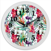 Заказать часы для офиса в Москве. Часы круглые из пластика Тропические цветы от zen4@bk.ru - готовые дизайны и нанесение принтов.