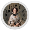 Заказать часы для офиса в Москве. Часы круглые из пластика Портрет императрицы Марии Александровны от trend - готовые дизайны и нанесение принтов.