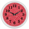 Заказать часы для офиса в Москве. Часы круглые из пластика Красная абстракция от BeliySlon - готовые дизайны и нанесение принтов.