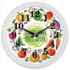 Заказать часы для офиса в Москве. Часы круглые из пластика Здоровое питание от BeliySlon - готовые дизайны и нанесение принтов.