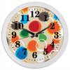 Заказать часы для офиса в Москве. Часы круглые из пластика Цветная абстракция от BeliySlon - готовые дизайны и нанесение принтов.