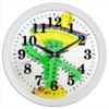 Заказать часы для офиса в Москве. Часы круглые из пластика Кактус от mrs-snit@yandex.ru - готовые дизайны и нанесение принтов.