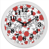 Заказать часы для офиса в Москве. Часы круглые из пластика Красные Розы от Виктор Гришин - готовые дизайны и нанесение принтов.