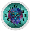 Заказать часы для офиса в Москве. Часы круглые из пластика Яркий лев от Ordwen - готовые дизайны и нанесение принтов.