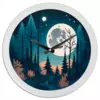 Заказать часы для офиса в Москве. Часы круглые из пластика Лунная ночь от Александра Налесник - готовые дизайны и нанесение принтов.