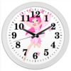 Заказать часы для офиса в Москве. Часы круглые из пластика Розовая фея 2 от Виктор Гришин - готовые дизайны и нанесение принтов.