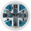 Заказать часы для офиса в Москве. Часы круглые из пластика Голубой флаг Британии от ml7000@mail.ru - готовые дизайны и нанесение принтов.