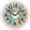 Заказать часы для офиса в Москве. Часы круглые из пластика Акварель от BeliySlon - готовые дизайны и нанесение принтов.