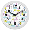 Заказать часы для офиса в Москве. Часы круглые из пластика Облачный город от Asparagus Lab + Masha Saunders - готовые дизайны и нанесение принтов.