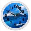 Заказать часы для офиса в Москве. Часы круглые из пластика Дельфины от ZVER  - готовые дизайны и нанесение принтов.