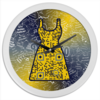 Заказать часы для офиса в Москве. Часы круглые из пластика Платье на фоне АПВ 6.3.2.16 от Валерий Психовирусофф - готовые дизайны и нанесение принтов.