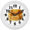 Заказать часы для офиса в Москве. Часы круглые из пластика Блины с маслом от efwicked - готовые дизайны и нанесение принтов.