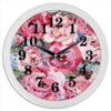 Заказать часы для офиса в Москве. Часы круглые из пластика Розы. Декор от Anna Lomachenko - готовые дизайны и нанесение принтов.