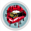 Заказать часы для офиса в Москве. Часы круглые из пластика Пуля во рту от Leichenwagen - готовые дизайны и нанесение принтов.
