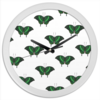 Заказать часы для офиса в Москве. Часы круглые из пластика Зеленая бабочка "Парусник". от Olga Shakalova - готовые дизайны и нанесение принтов.