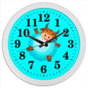 Заказать часы для офиса в Москве. Часы круглые из пластика Бычок в пути! от IrinkaArt  - готовые дизайны и нанесение принтов.
