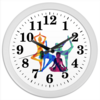 Заказать часы для офиса в Москве. Часы круглые из пластика Студия Йоги от BeliySlon - готовые дизайны и нанесение принтов.
