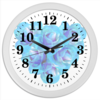 Заказать часы для офиса в Москве. Часы круглые из пластика Голубая пастель от Ольга Богуславская - готовые дизайны и нанесение принтов.