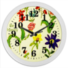 Заказать часы для офиса в Москве. Часы круглые из пластика Цветы тропиков от mrs-snit@yandex.ru - готовые дизайны и нанесение принтов.