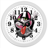 Заказать часы для офиса в Москве. Часы круглые из пластика Кошачий Рок от Дана Столыпина - готовые дизайны и нанесение принтов.