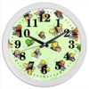Заказать часы для офиса в Москве. Часы круглые из пластика Бабочки от valezar - готовые дизайны и нанесение принтов.