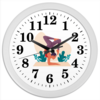 Заказать часы для офиса в Москве. Часы круглые из пластика Час Йоги от BeliySlon - готовые дизайны и нанесение принтов.