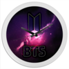 Заказать часы для офиса в Москве. Часы круглые из пластика Группа BTS от weeert - готовые дизайны и нанесение принтов.