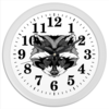 Заказать часы для офиса в Москве. Часы круглые из пластика Енот стилизация от Виктор Гришин - готовые дизайны и нанесение принтов.