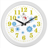 Заказать часы для офиса в Москве. Часы круглые из пластика Часы настенные "Радость снеговика" от Елена Зуйкова - готовые дизайны и нанесение принтов.