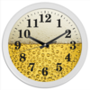 Заказать часы для офиса в Москве. Часы круглые из пластика Пенное время от 100pari - готовые дизайны и нанесение принтов.