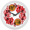 Заказать часы для офиса в Москве. Часы круглые из пластика Русский орнамент 2 от katya13koval - готовые дизайны и нанесение принтов.