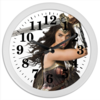 Заказать часы для офиса в Москве. Часы круглые из пластика Чудо-женщина 01 от 1686430@mail.ru - готовые дизайны и нанесение принтов.