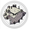 Заказать часы для офиса в Москве. Часы круглые из пластика Angry PANDA / Злая Панда от crash - готовые дизайны и нанесение принтов.