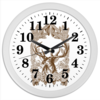 Заказать часы для офиса в Москве. Часы круглые из пластика Олень 2 от Виктор Гришин - готовые дизайны и нанесение принтов.