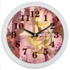 Заказать часы для офиса в Москве. Часы круглые из пластика Нежность. от Eva De Peron.  - готовые дизайны и нанесение принтов.