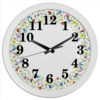 Заказать часы для офиса в Москве. Часы круглые из пластика Цветочный орнамент от Виктор Гришин - готовые дизайны и нанесение принтов.